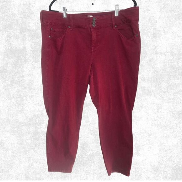 Torrid Red Skinny Ankle Jeans – Size 20 Plus | Stretch Denim Pants - Picture 5 of 7